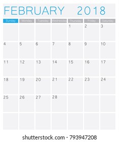 Calendar 2018 template design