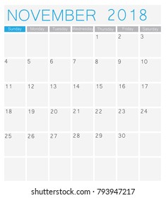 Calendar 2018 template design