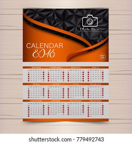 Calendar for 2018 Template flyer design