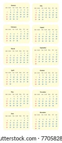 calendar 2018 template simple planner vector design
