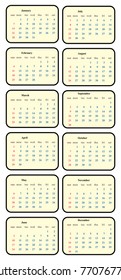 calendar 2018 template simple planner vector design