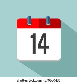  calendar 2018 Vector EPS 10 Valentine's Day