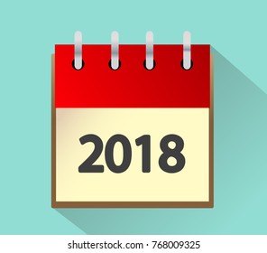 Calendar for 2018 vector illustration