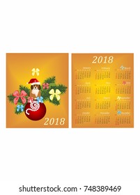 Calendar for 2018 year