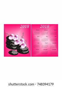 Calendar for 2018 year