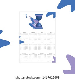 Calendar 2019. Calendar for 2019.