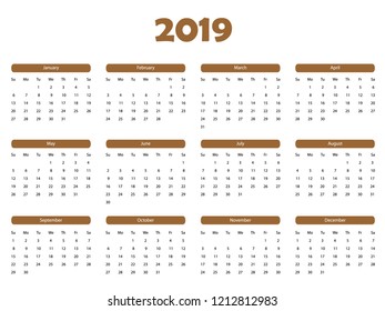 calendar 2019 design