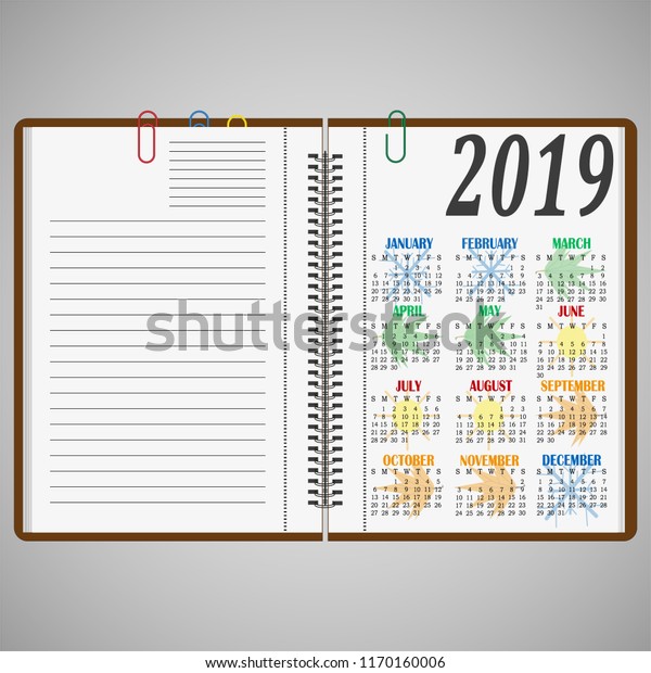 German Calendar For 2019 Scheduler Agenda Or Diary Template Week Starts On Monday Stock Illustration Download Image Now Istock