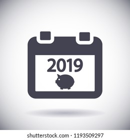 calendar 2019 Icon vector