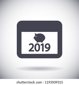 calendar 2019 Icon vector
