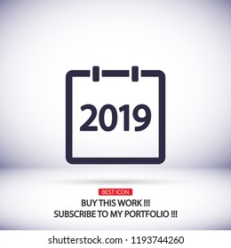calendar 2019 Icon vector