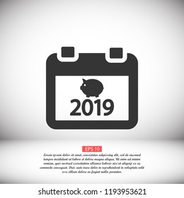 calendar 2019 Icon vector