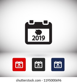 calendar 2019 Icon vector