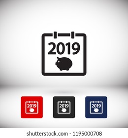 calendar 2019 Icon vector