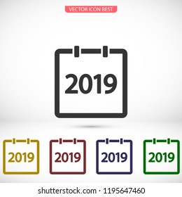 calendar 2019 Icon vector