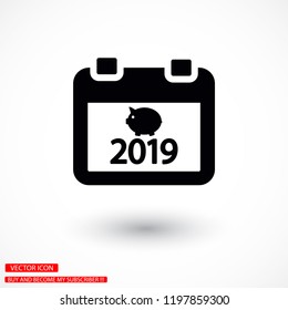 calendar 2019 Icon vector