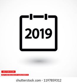 calendar 2019 Icon vector
