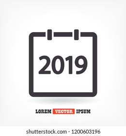 calendar 2019 Icon vector