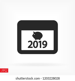 calendar 2019 Icon vector