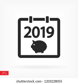 calendar 2019 Icon vector