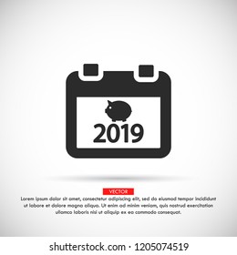 calendar 2019 Icon vector