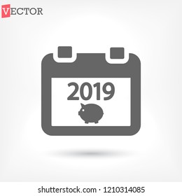 calendar 2019 Icon vector