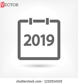 calendar 2019 Icon vector