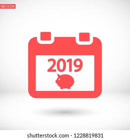 calendar 2019 Icon vector