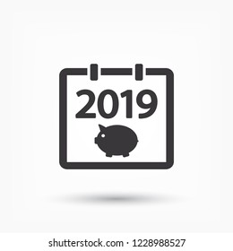 calendar 2019 Icon vector