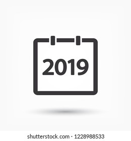 calendar 2019 Icon vector