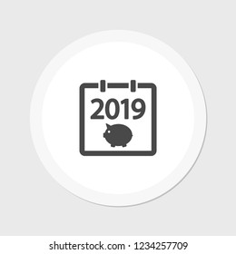 calendar 2019 Icon vector