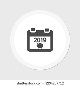 calendar 2019 Icon vector