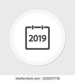 calendar 2019 Icon vector