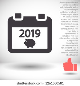calendar 2019 Icon vector