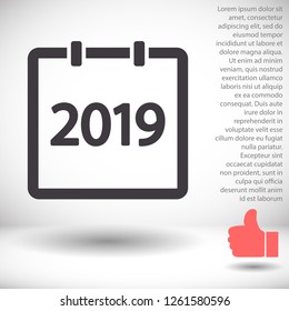 calendar 2019 Icon vector