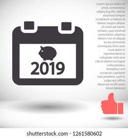 calendar 2019 Icon vector