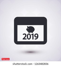 calendar 2019 Icon vector