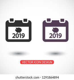 calendar 2019 Icon vector