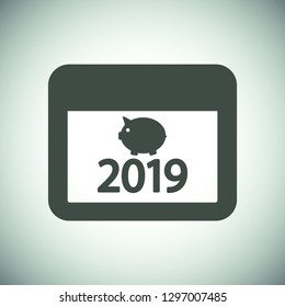 calendar 2019 Icon vector