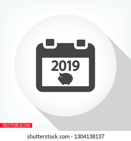 calendar 2019 Icon vector