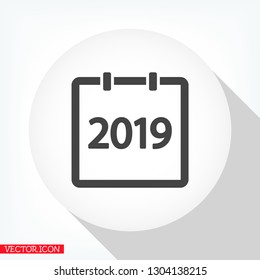 calendar 2019 Icon vector