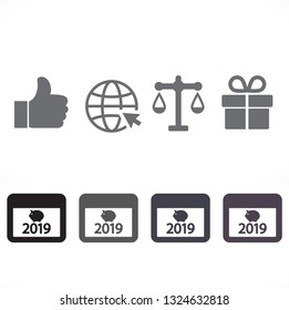 calendar 2019 Icon vector