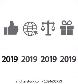 calendar 2019 Icon vector