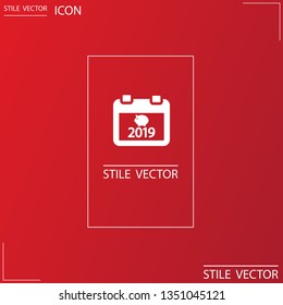calendar 2019 Icon vector
