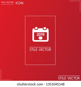 calendar 2019 Icon vector