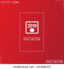 calendar 2019 Icon vector