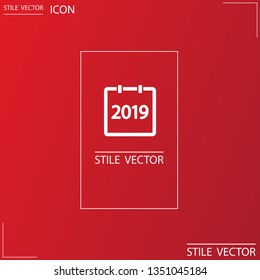calendar 2019 Icon vector
