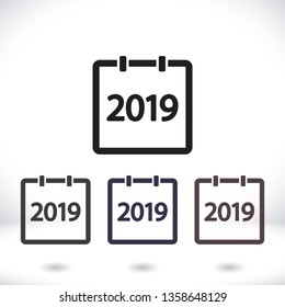 calendar 2019 Icon vector