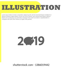 calendar 2019 Icon vector. 