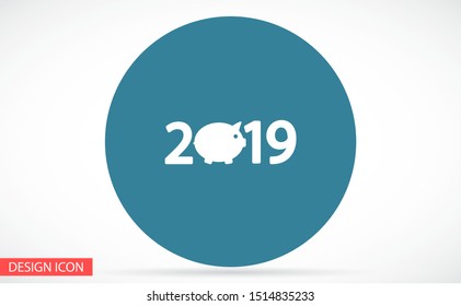 calendar 2019 Icon vector. lorem ipsum Flat Design JPG